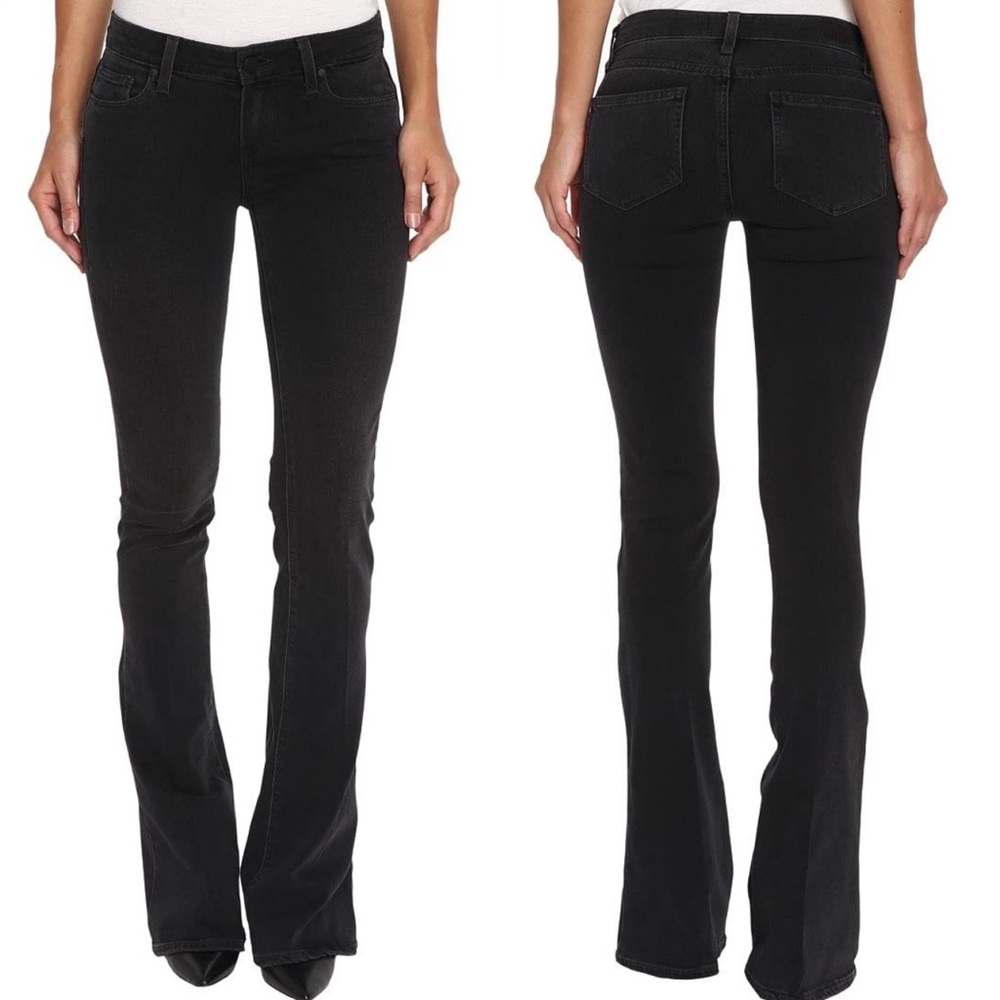 NOT FOR SALE -- SOLD • PAIGE • Lou Lou Flare Leg Jeans Black Fog